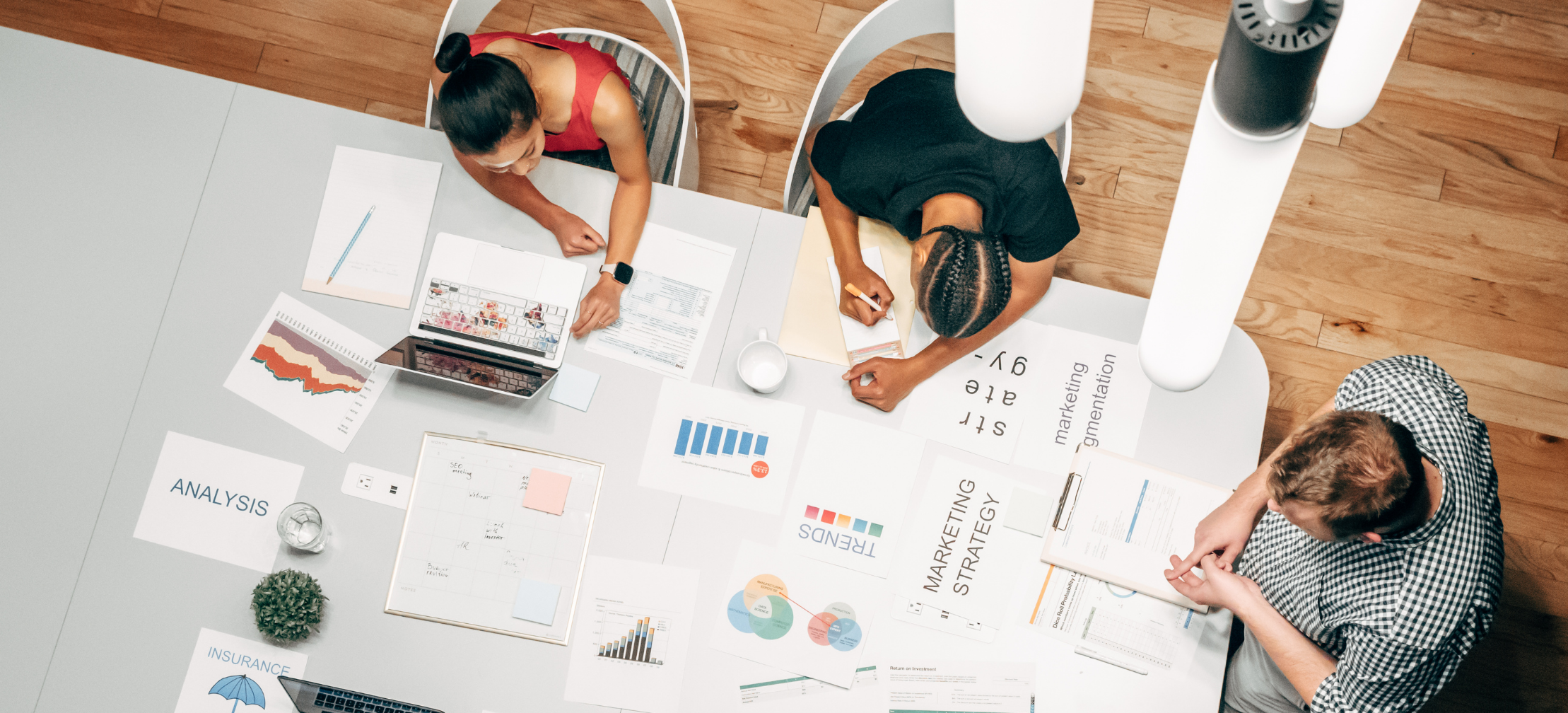 People working together on projects